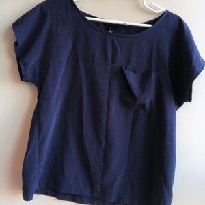H&M Blue Work Tee with Pocket - Size 6